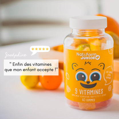 Complément alimentaire gummies enfants 9 vitamines tonus et vitalité