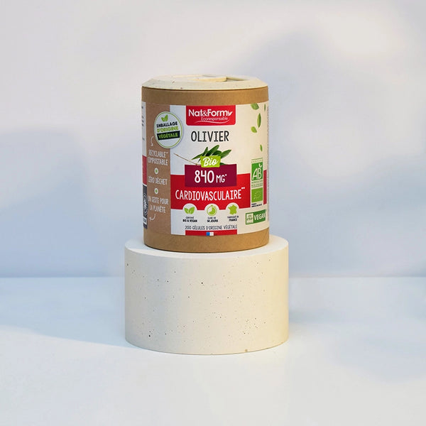 Complément Alimentaire Olivier Bio - 60 Gélules, Fabriqué En France, Aide à Réguler La Tension